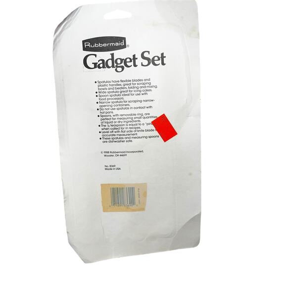 Rubbermaid Vintage Gadget Set in Rose Pink 1988 New Sealed kitchen Spatulas set - Picture 5 of 6